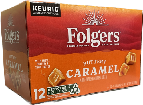 Folgers Coffee K Cup Buttery Caramel 12ct